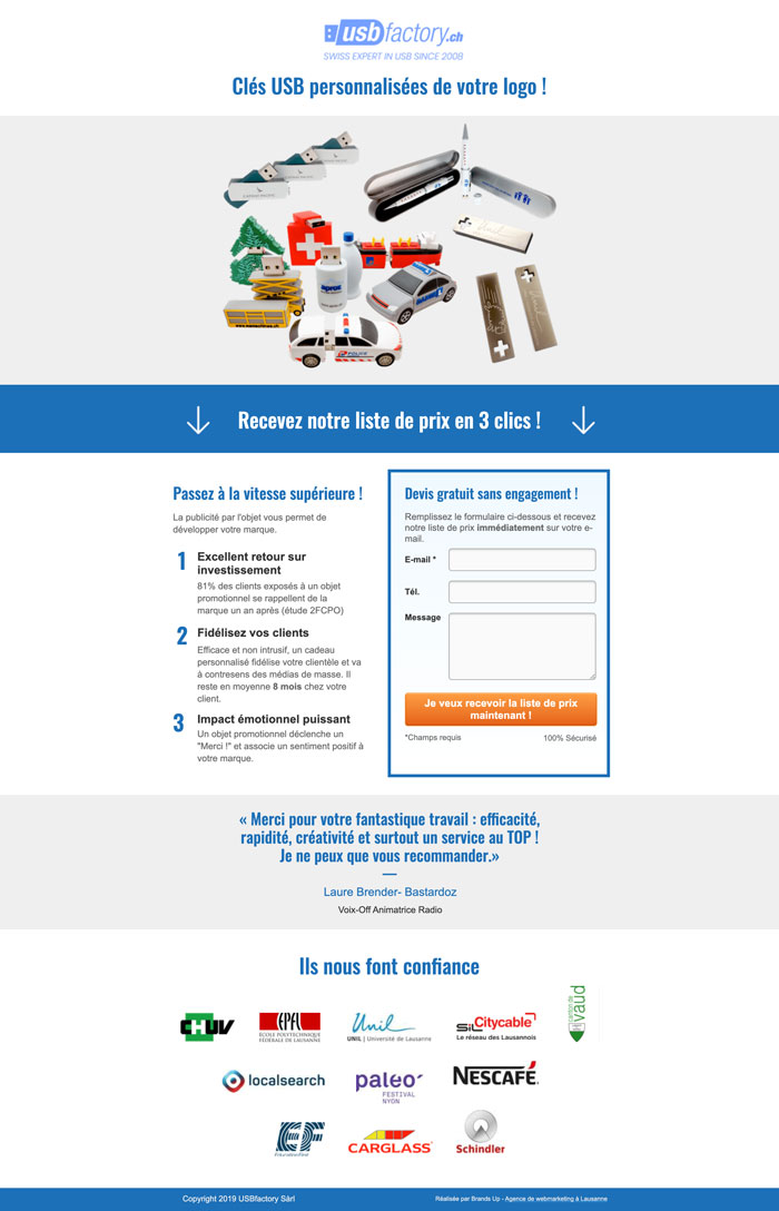 USB Factory old landing page