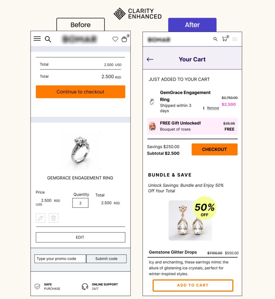 Cart page redesign