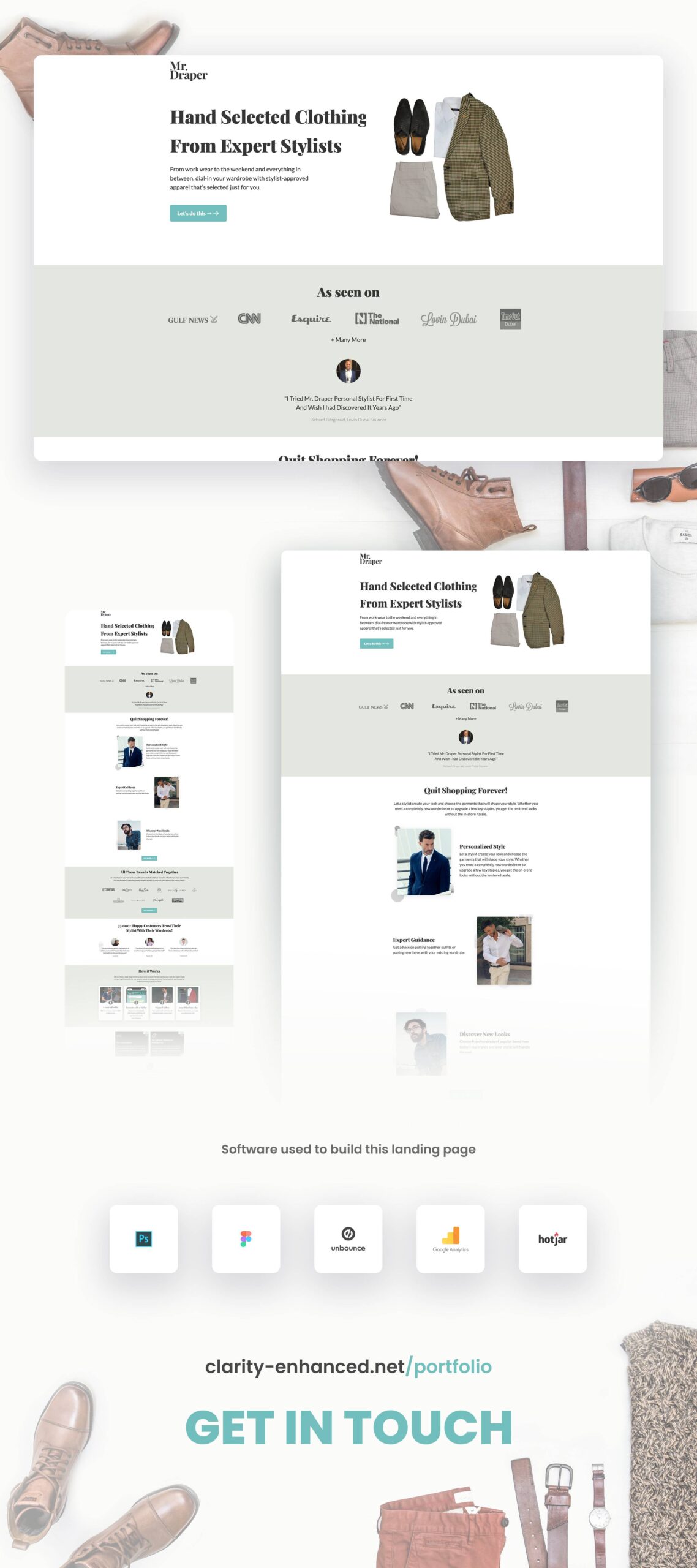 Mr Drapper landing page